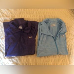 Under Armour fitted half zip performance heat gear